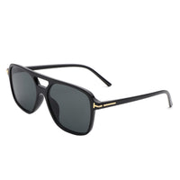 Cramilo Eyewear Sunglasses Black Skyhavoc - Retro Square Brow-Bar Fashion Aviator Sunglasses