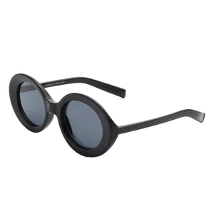 Cramilo Eyewear Sunglasses Black Talyn - Round Retro Fashion Vintage Inspired Oval Sunglasses