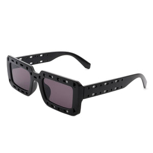 Cramilo Eyewear Sunglasses Black Undynite - Rectangle Irregular Frame Retro Fashion Square Sunglasses