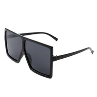 Cramilo Eyewear Sunglasses Black Zenithia - Square Oversize Women Flat Top Fashion Sunglasses