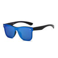 Cramilo Eyewear Sunglasses Blue ALTO | Modern Colored Rim Men's Horn Rimmed Sunglasses