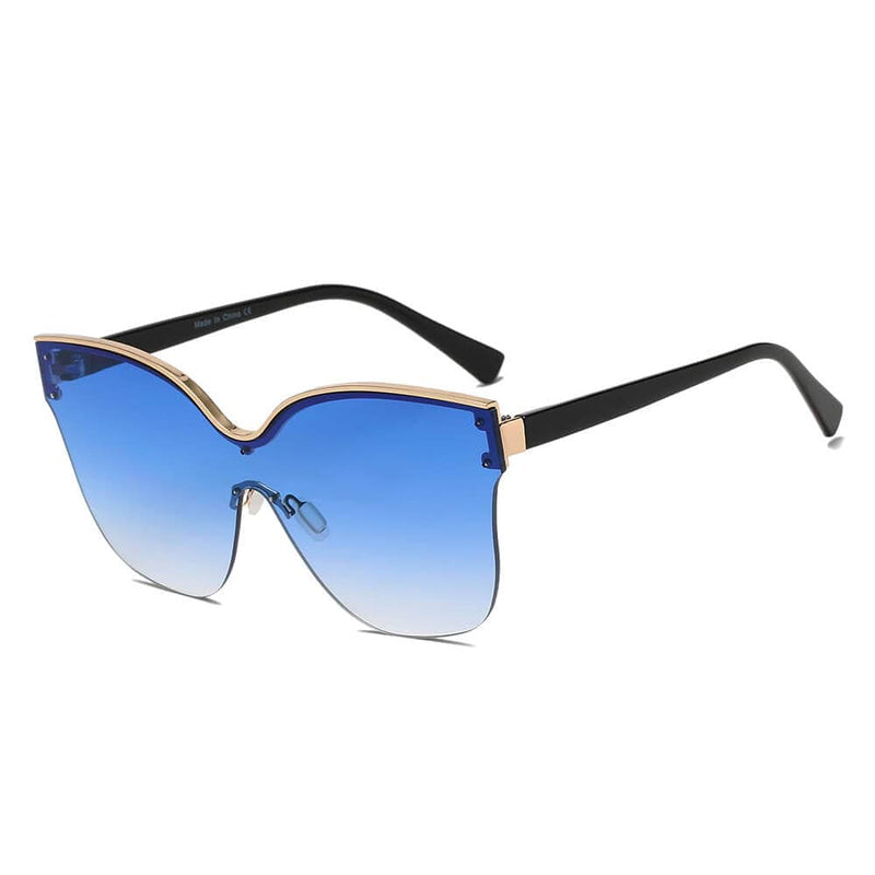 Cramilo Eyewear Sunglasses Blue BARCELONA | Women Cat Eye Oversize Sunglasses