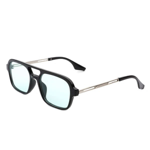 Cramilo Eyewear Sunglasses Blue Candorae - Retro Square Brow-Bar Fashion Aviator Style Vintage Sunglasses