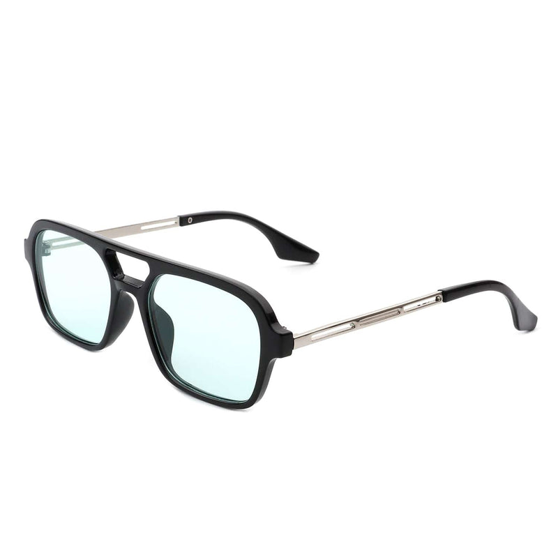 Cramilo Eyewear Sunglasses Blue Candorae - Retro Square Brow-Bar Fashion Aviator Style Vintage Sunglasses