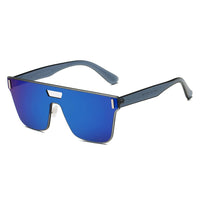 Cramilo Eyewear Sunglasses Blue DEVON | Unisex Retro Square Mirrored Sunglasses