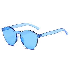 Cramilo Eyewear Sunglasses Blue FARGO | Hipster Translucent Unisex Monochromatic Candy Colorful Lenses Sunglasses
