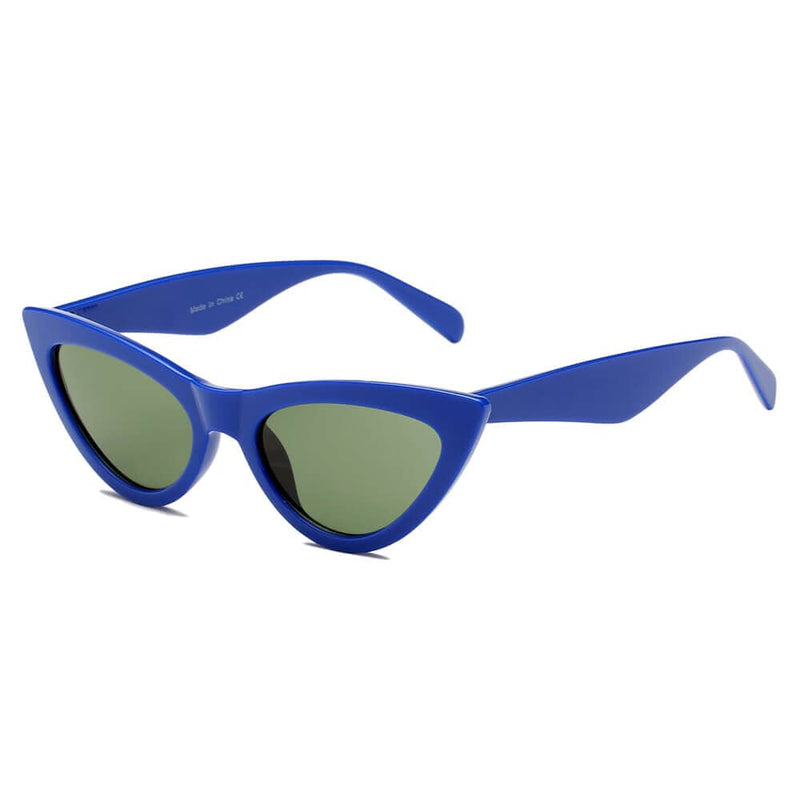 Cramilo Eyewear Sunglasses Blue HUDSON | Women Retro Vintage Cat Eye Sunglasses