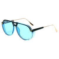 Cramilo Eyewear Sunglasses Blue KRAKOW | Modern Round Carrera Style Aviator Fashion Sunglasses