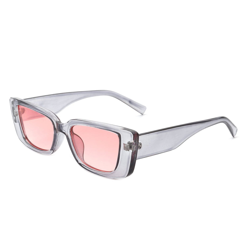 Cramilo Eyewear Sunglasses Blue Netheria - Rectangle Retro Narrow Flat Lens Fashion Slim Sunglasses