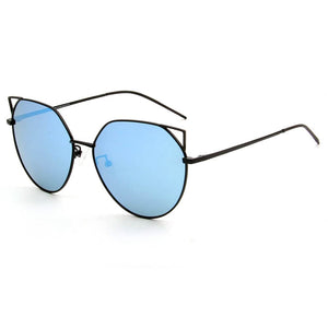 Cramilo Eyewear Sunglasses Blue PROVENCE | Women Polarized Round Cat Eye Sunglasses