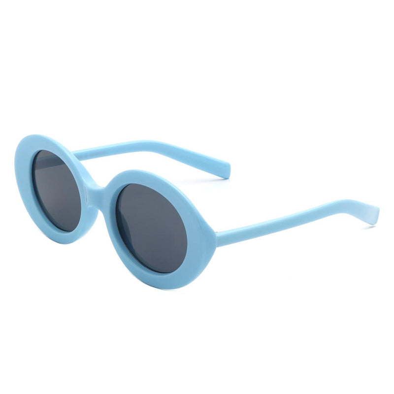 Cramilo Eyewear Sunglasses Blue Talyn - Round Retro Fashion Vintage Inspired Oval Sunglasses