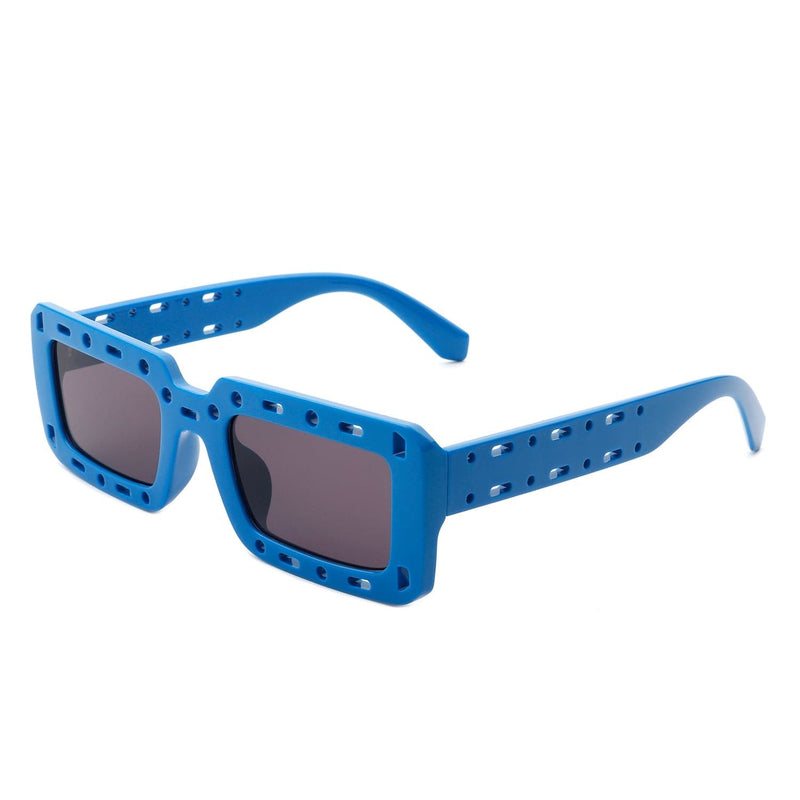 Cramilo Eyewear Sunglasses Blue Undynite - Rectangle Irregular Frame Retro Fashion Square Sunglasses