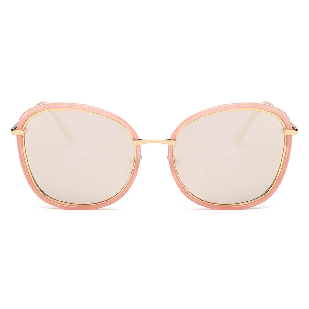 Cramilo Eyewear Sunglasses BROOKVILLE | Women Round Cat Eye Oversize Sunglasses