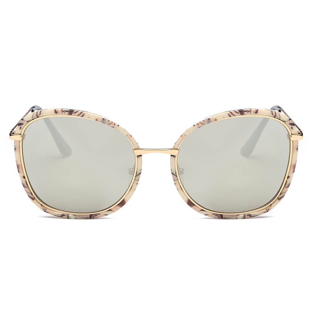 Cramilo Eyewear Sunglasses BROOKVILLE | Women Round Cat Eye Oversize Sunglasses