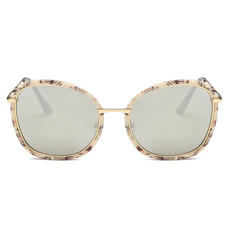 Cramilo Eyewear Sunglasses BROOKVILLE | Women Round Cat Eye Oversize Sunglasses