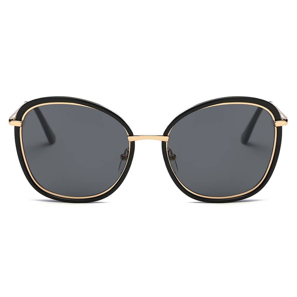 Cramilo Eyewear Sunglasses BROOKVILLE | Women Round Cat Eye Oversize Sunglasses