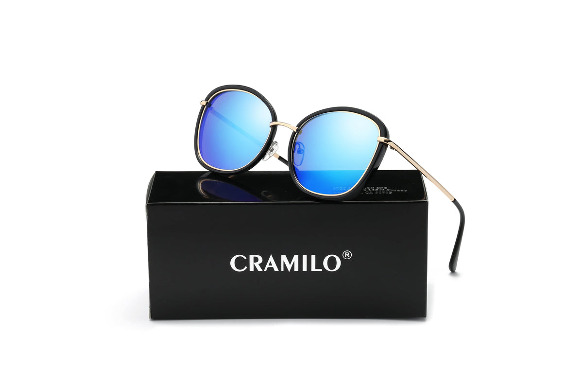 Cramilo Eyewear Sunglasses BROOKVILLE | Women Round Cat Eye Oversize Sunglasses