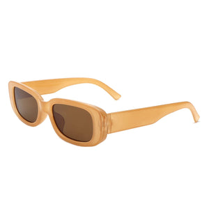 Cramilo Eyewear Sunglasses Brown Alarica - Rectangle Retro Small Vintage Inspired Sunglasses