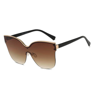 Cramilo Eyewear Sunglasses Brown BARCELONA | Women Cat Eye Oversize Sunglasses
