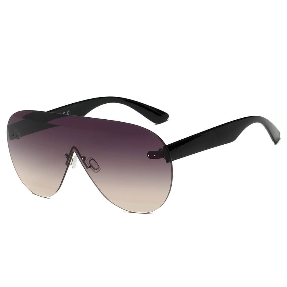 Cramilo Eyewear Sunglasses Brown DESTIN | Women Oversized Aviator Fashion Sunglasses