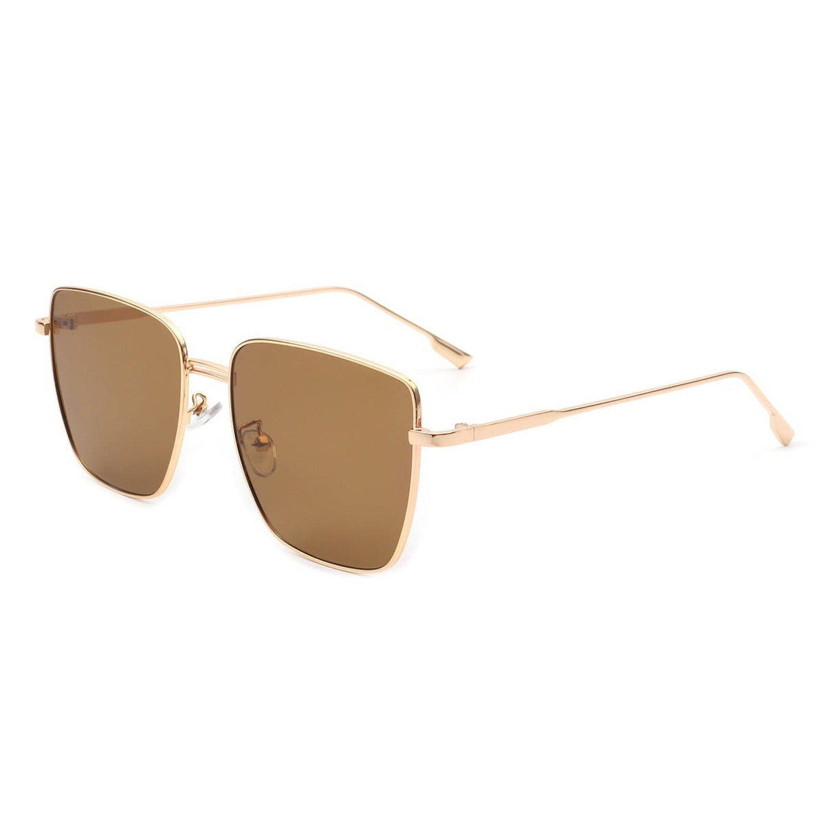 Cramilo Eyewear Sunglasses Brown Eskuitan | Women Square Metal Oversize Fashion Sunglasses