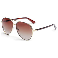 Cramilo Eyewear Sunglasses Brown Kearny - Classic Flat Top Brow Bar Aviator Fashion Sunglasses