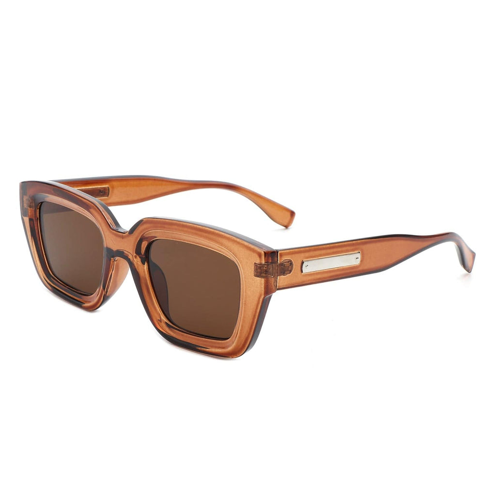 Cramilo Eyewear Sunglasses Brown Moonluxe - Classic Square Retro Tinted Fashion Sunglasses