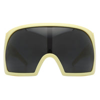 Cramilo Eyewear Sunglasses Brynn - Oversize Square Wrap Around Curved Shield Sunglasses