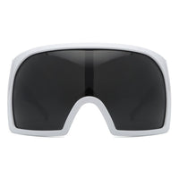 Cramilo Eyewear Sunglasses Brynn - Oversize Square Wrap Around Curved Shield Sunglasses