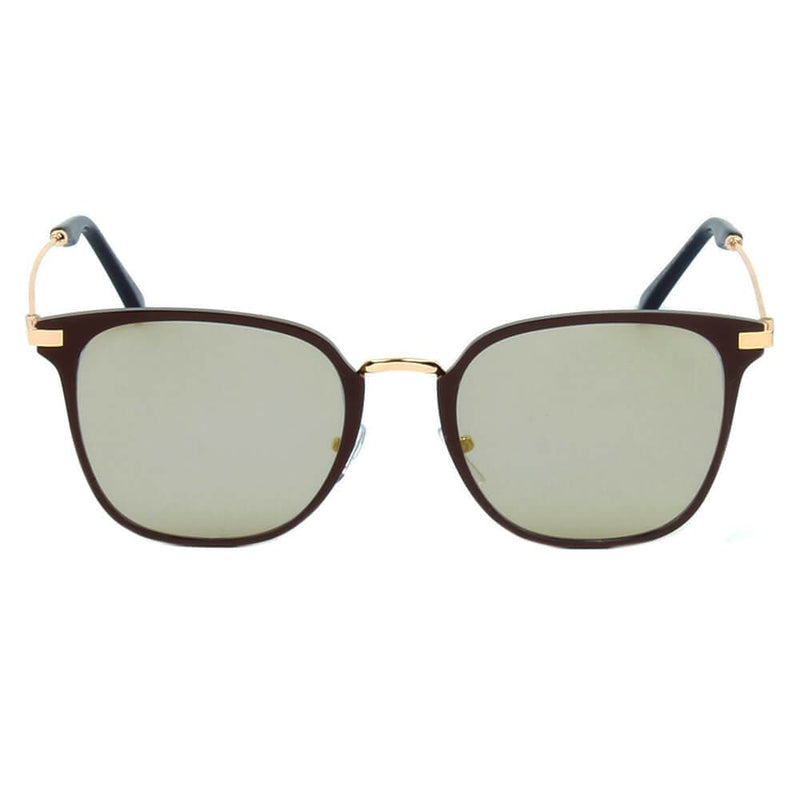 Cramilo Eyewear Sunglasses CAMBRIDGE | Pillowed Rectangle Flat Lens Horned Rim Sunglasses