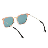 Cramilo Eyewear Sunglasses CAMBRIDGE | Pillowed Rectangle Flat Lens Horned Rim Sunglasses