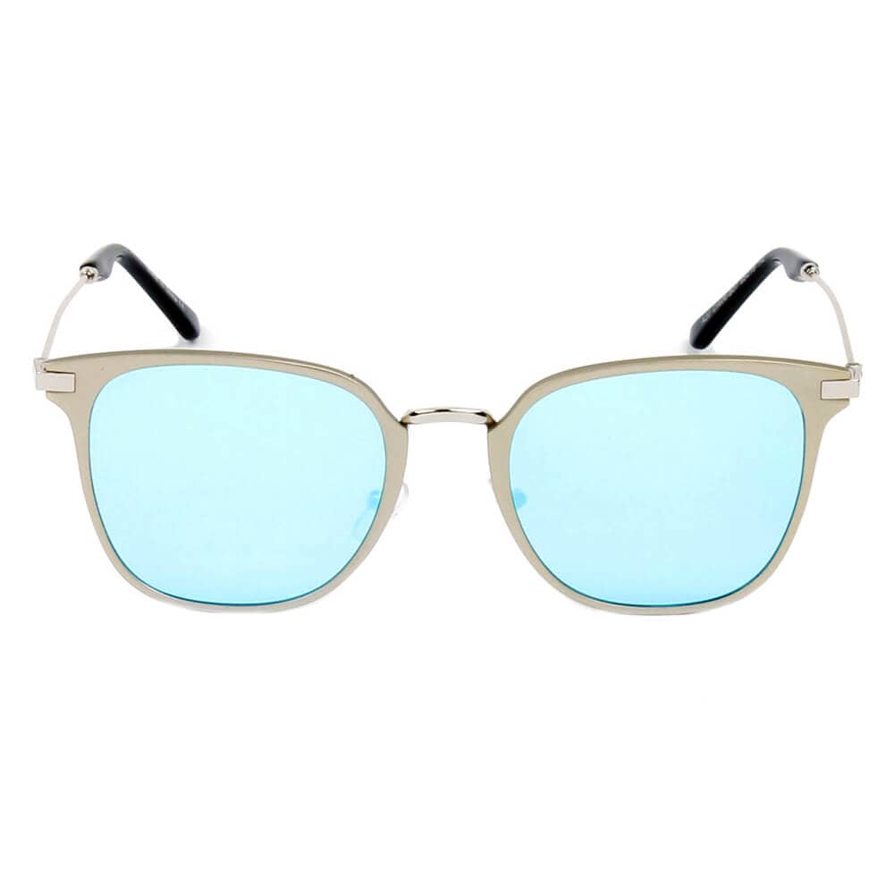 Cramilo Eyewear Sunglasses CAMBRIDGE | Pillowed Rectangle Flat Lens Horned Rim Sunglasses