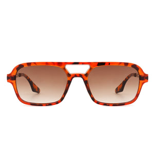 Cramilo Eyewear Sunglasses Candorae - Retro Square Brow-Bar Fashion Aviator Style Vintage Sunglasses