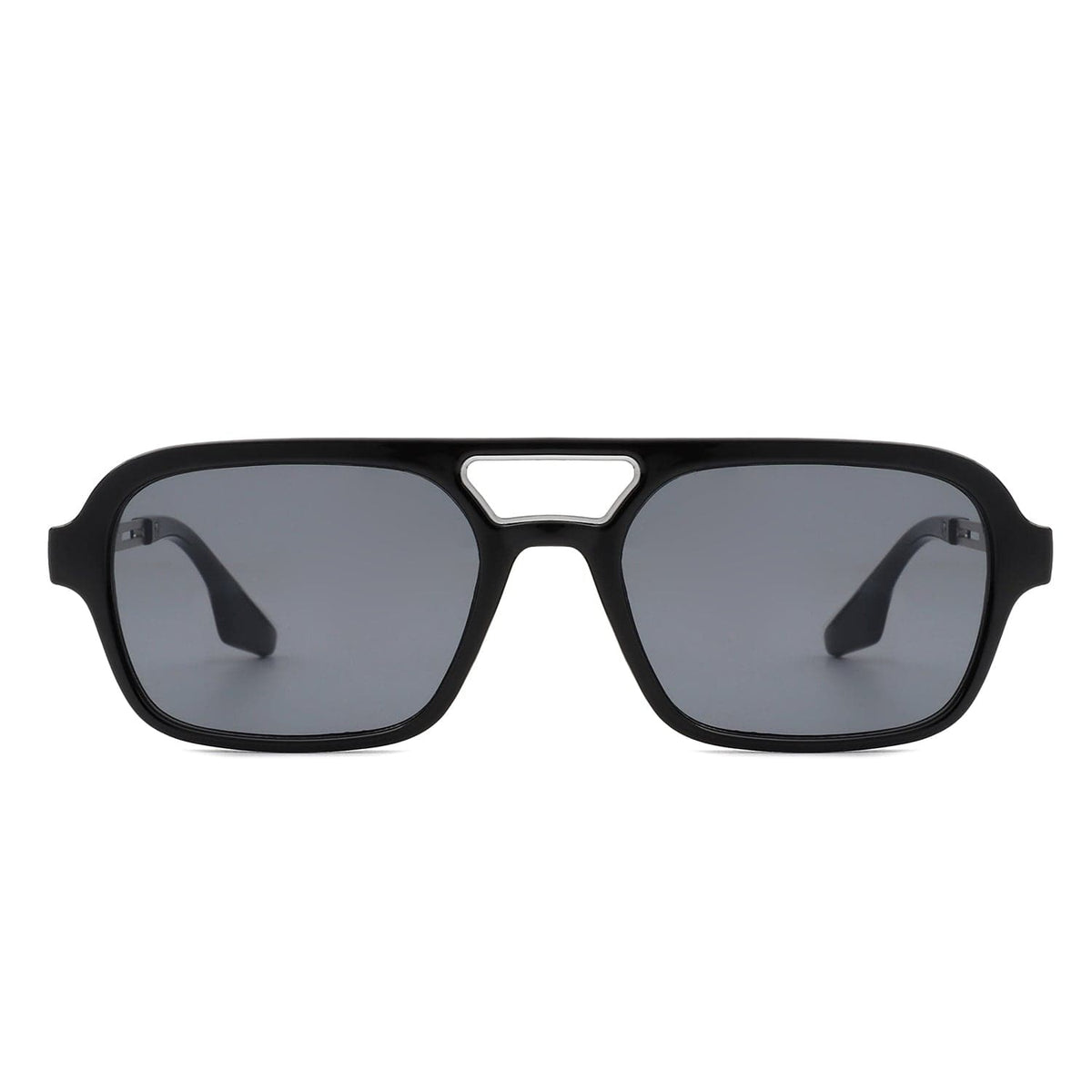 Cramilo Eyewear Sunglasses Candorae - Retro Square Brow-Bar Fashion Aviator Style Vintage Sunglasses
