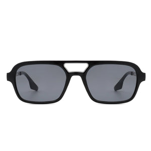 Cramilo Eyewear Sunglasses Candorae - Retro Square Brow-Bar Fashion Aviator Style Vintage Sunglasses