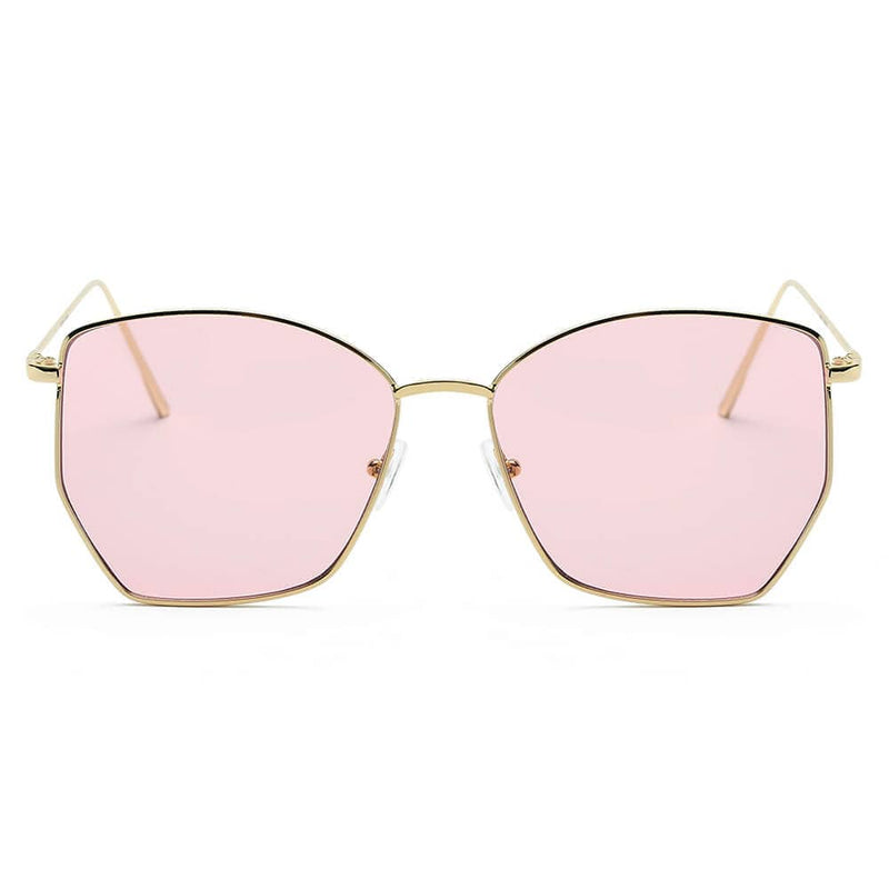 Cramilo Eyewear Sunglasses Cardiff - Women Oversize Geometric Metal Fashion Sunglasses