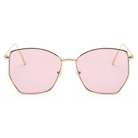 Cramilo Eyewear Sunglasses Cardiff - Women Oversize Geometric Metal Fashion Sunglasses