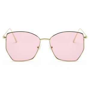 Cramilo Eyewear Sunglasses Cardiff - Women Oversize Geometric Metal Fashion Sunglasses