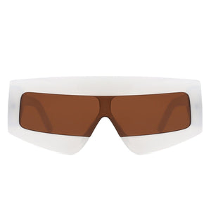 Cramilo Eyewear Sunglasses Celestia - Rectangle Chunky Oversize Square Tinted Flat Top Sunglasses