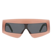 Cramilo Eyewear Sunglasses Celestia - Rectangle Chunky Oversize Square Tinted Flat Top Sunglasses