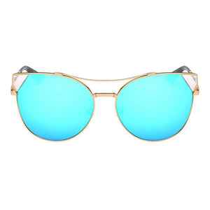 Cramilo Eyewear Sunglasses CLARCKSTON | Women's Trendy Mirrored Lens Cat Eye Sunglasses