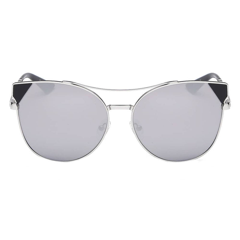 Cramilo Eyewear Sunglasses CLARCKSTON | Women's Trendy Mirrored Lens Cat Eye Sunglasses