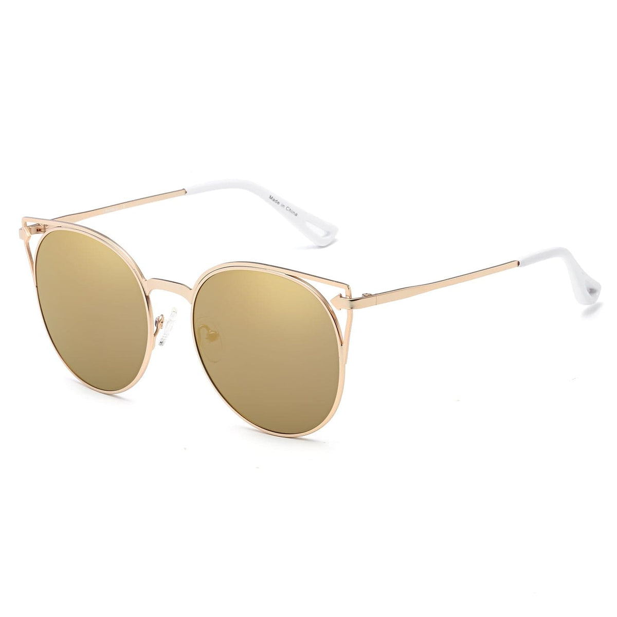 Cramilo Eyewear Sunglasses Clayton - Women Round Petite Cat Eye Sunglasses Circle