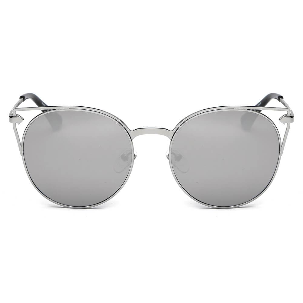 Cramilo Eyewear Sunglasses Clayton - Women Round Petite Cat Eye Sunglasses Circle