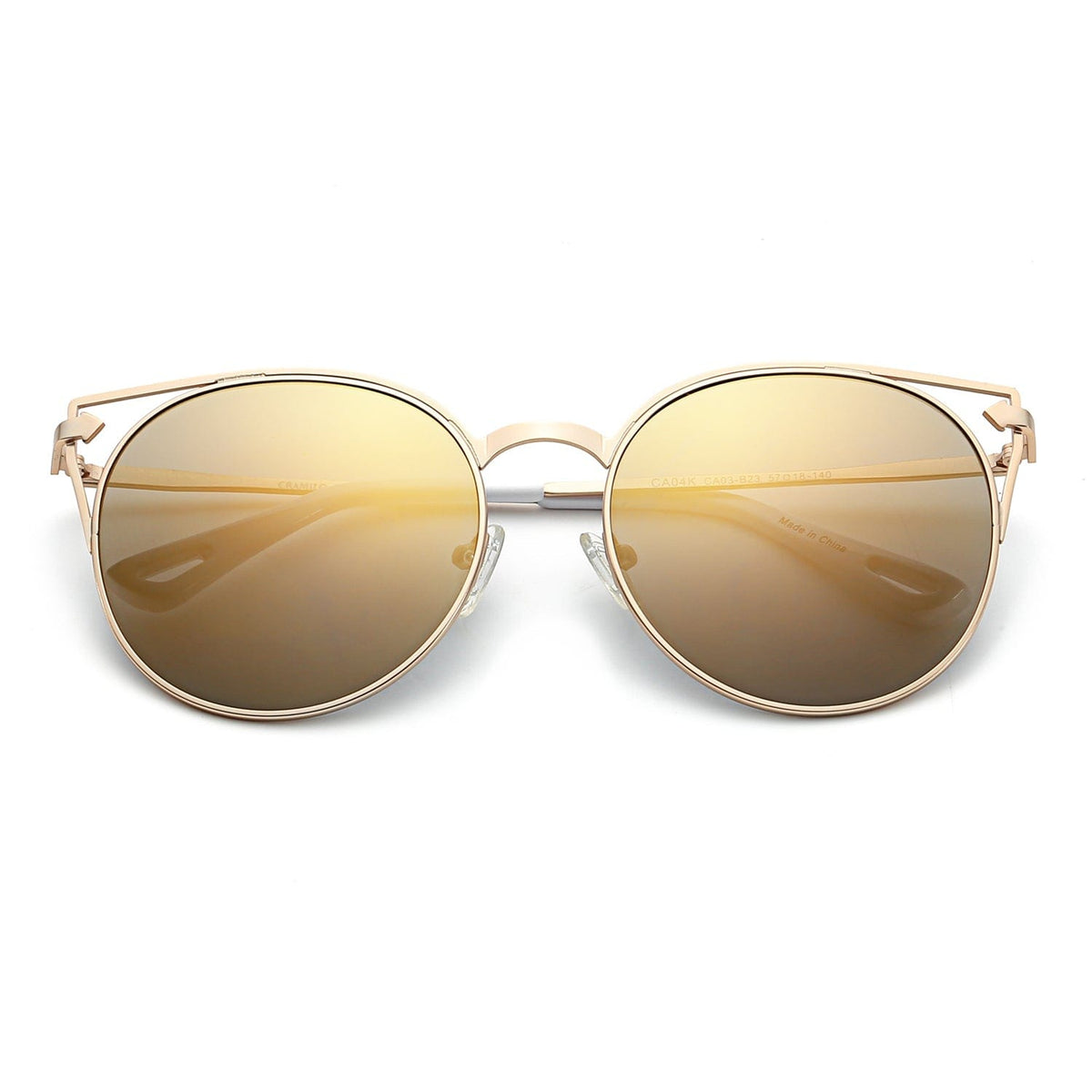 Cramilo Eyewear Sunglasses Clayton - Women Round Petite Cat Eye Sunglasses Circle