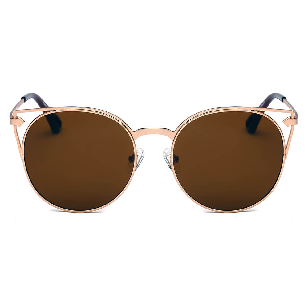 Cramilo Eyewear Sunglasses Clayton - Women Round Petite Cat Eye Sunglasses Circle