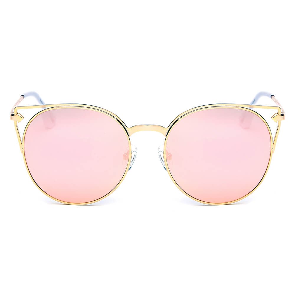 Cramilo Eyewear Sunglasses Clayton - Women Round Petite Cat Eye Sunglasses Circle