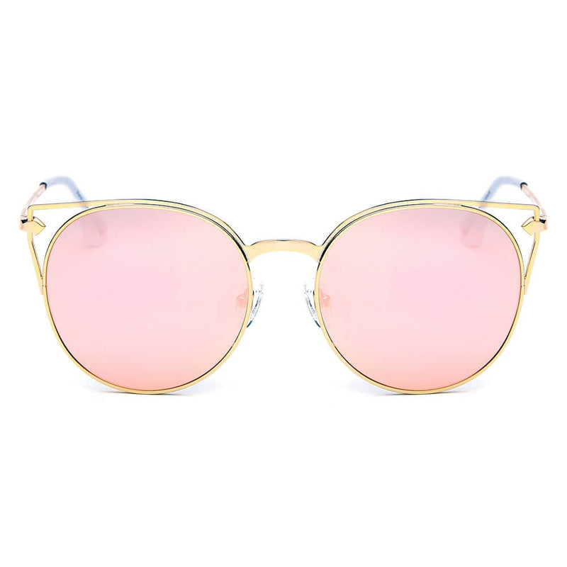 Cramilo Eyewear Sunglasses Clayton - Women Round Petite Cat Eye Sunglasses Circle