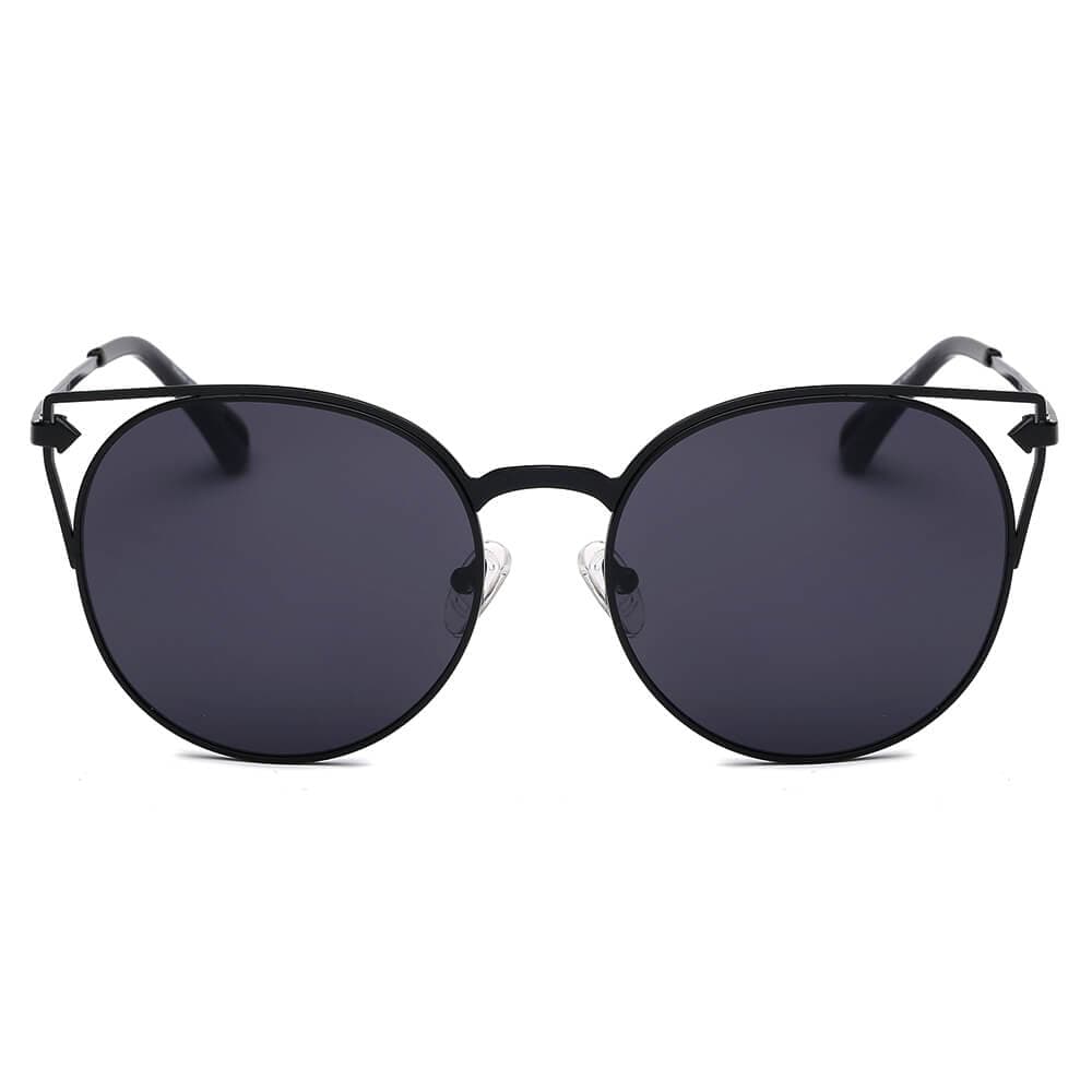 Cramilo Eyewear Sunglasses Clayton - Women Round Petite Cat Eye Sunglasses Circle
