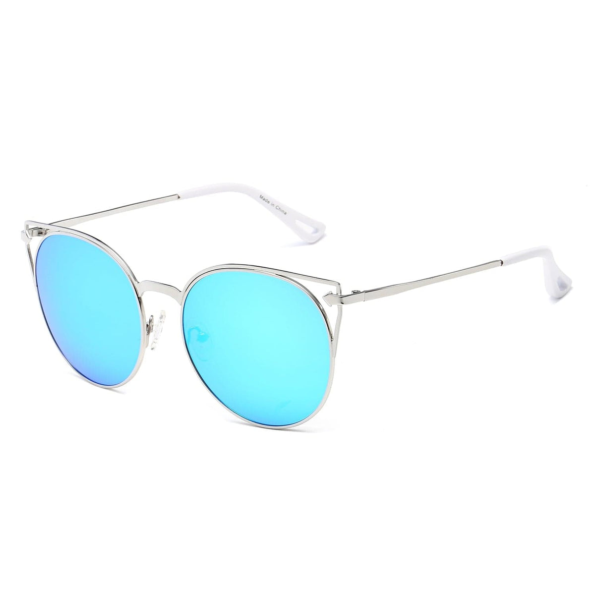 Cramilo Eyewear Sunglasses Clayton - Women Round Petite Cat Eye Sunglasses Circle